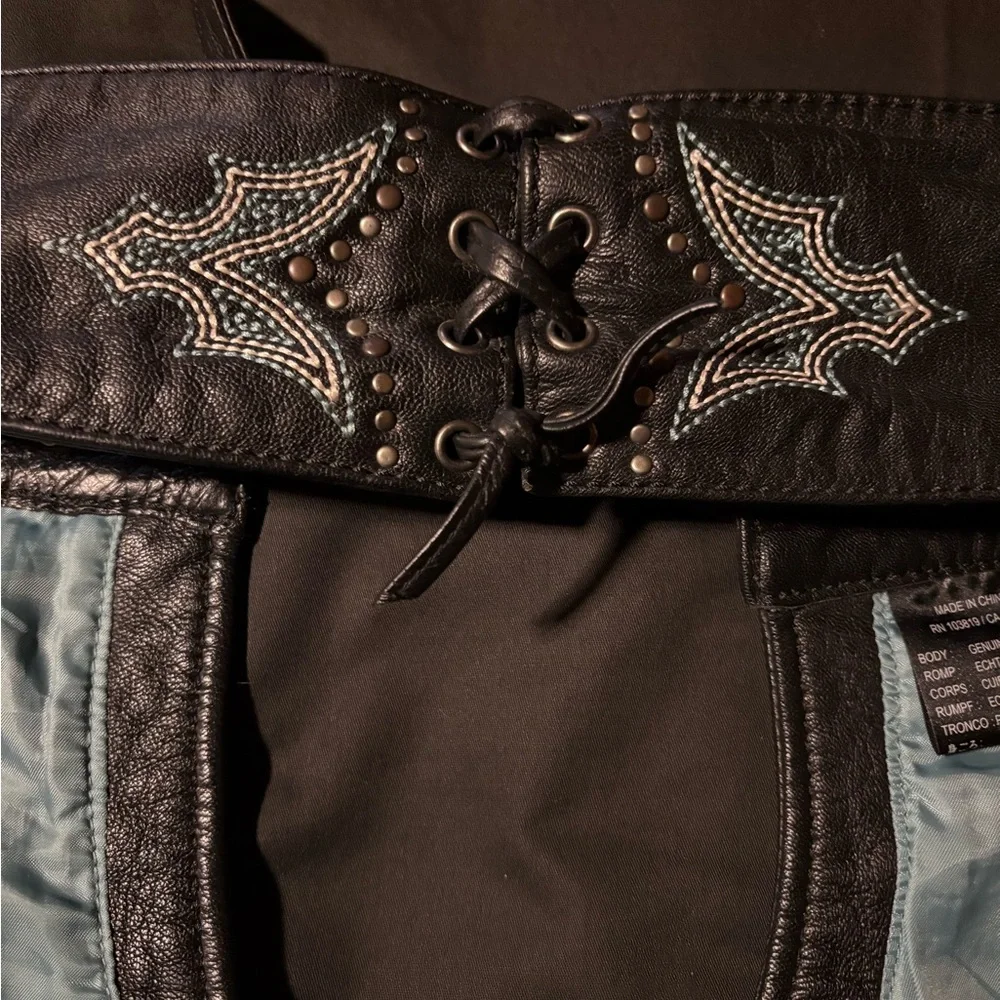 Vintage Harley-Davidson Black Leather Women Chaos Small - Picture 2 of 12